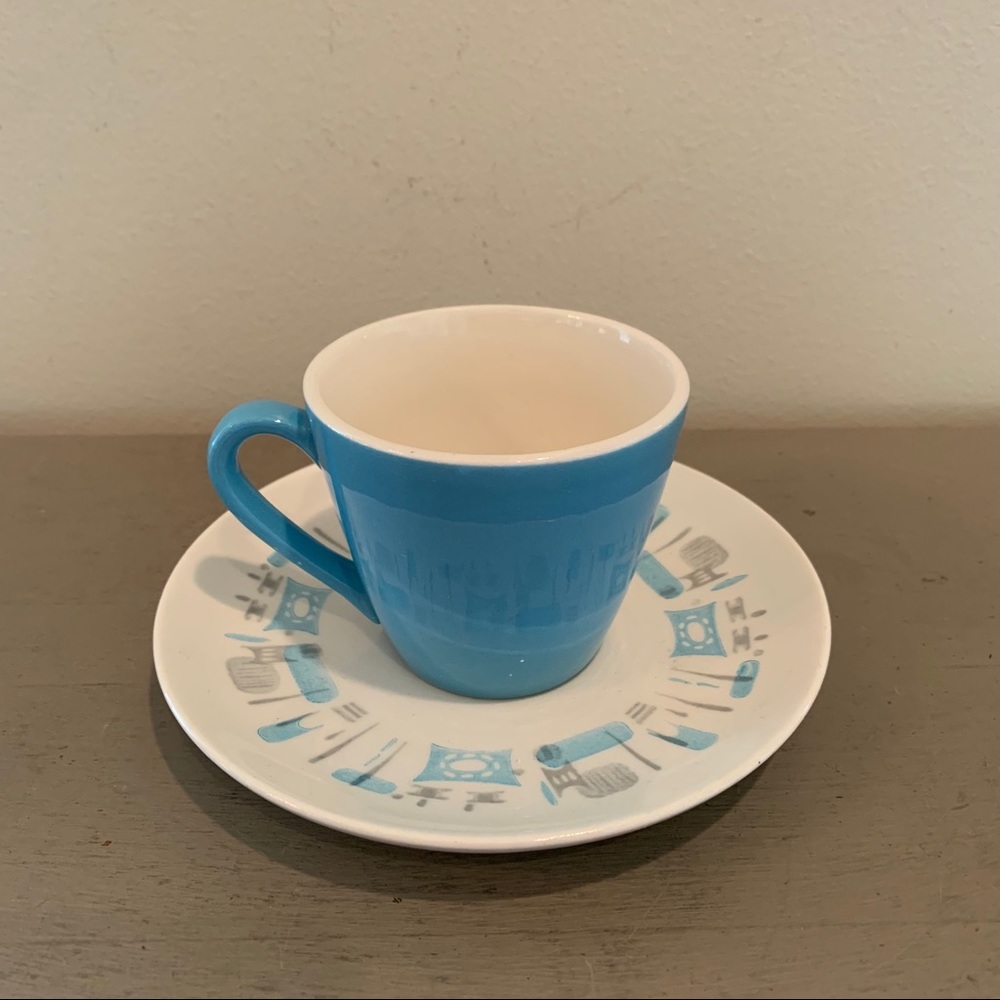 Vintage Blue Heaven Cup And Saucer